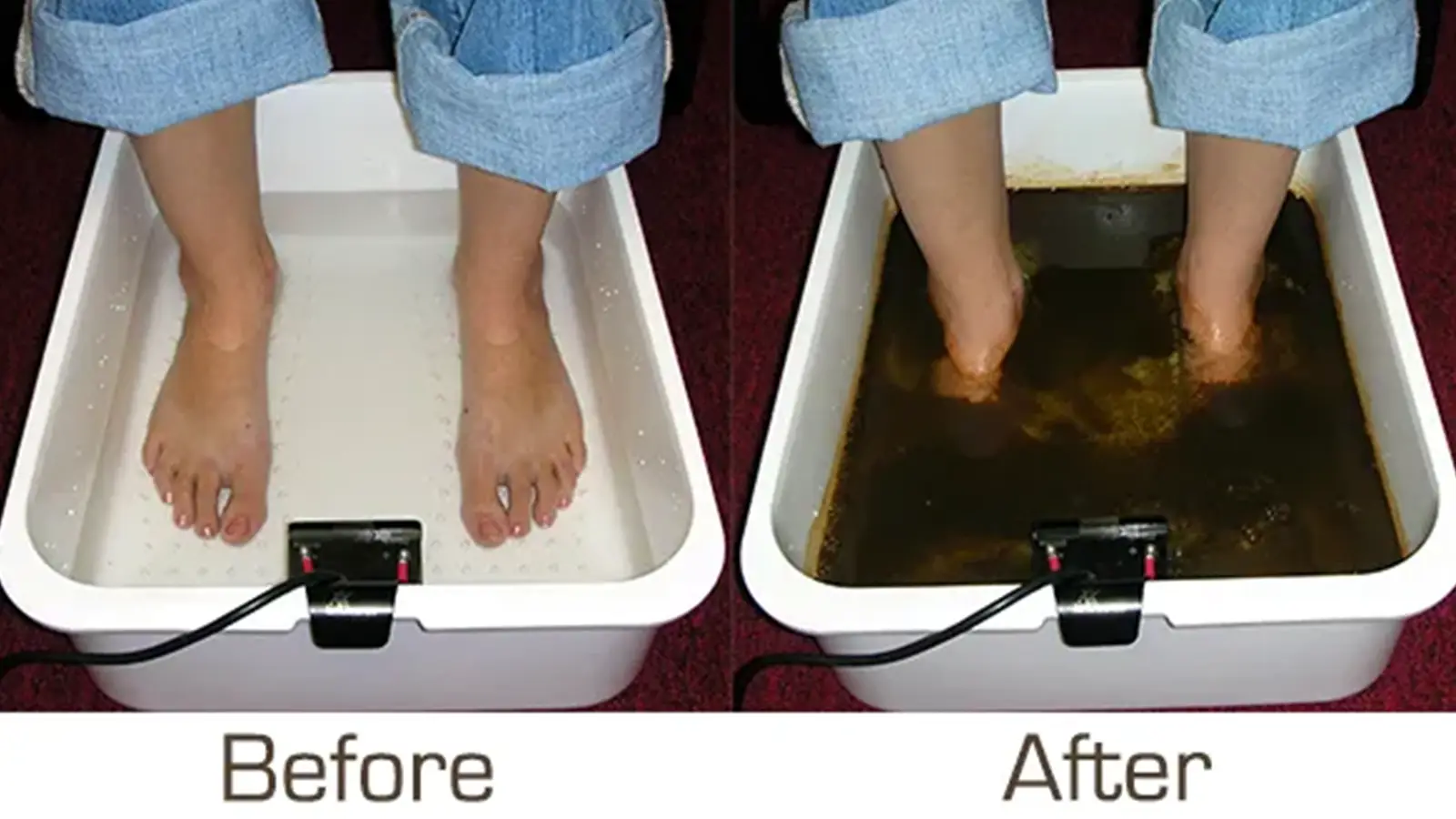 IonCleanse by AMD detox foot bath system with changing water colors, symbolizing wellness and natural detoxification.